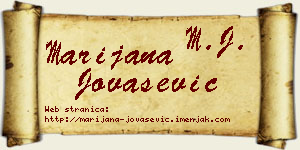 Marijana Jovašević vizit kartica